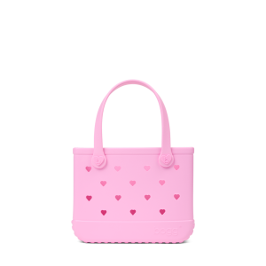 Classic Bitty Bogg Bag - Cut Out Heart Pink Taffy