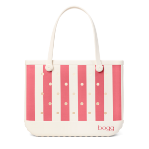 Luxury Contemporary Bold Original Bogg Bag - Capri Coral Stripe