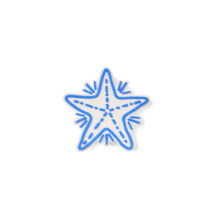Vintage-Inspired Select Bogg Bit - Blue Starfish